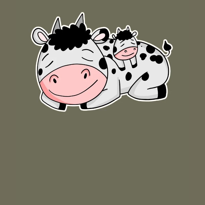 Vache avec bébé vache