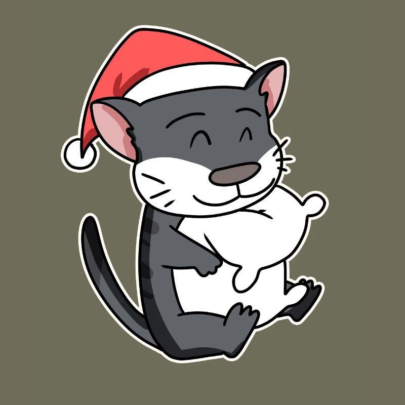 Chat de forêt norvégien Chat Noël endormi