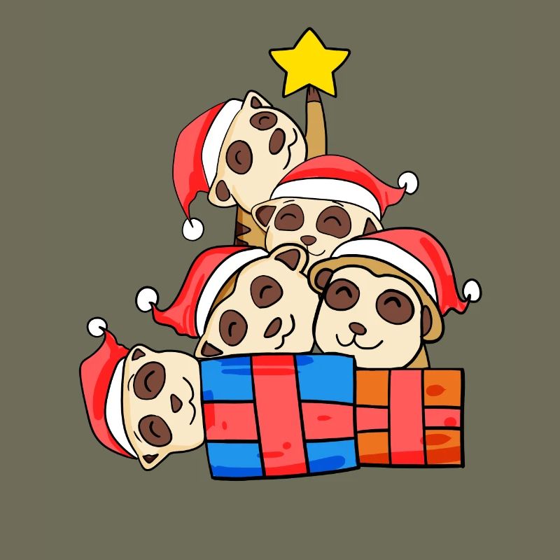 Suricate de l’arbre de Noël