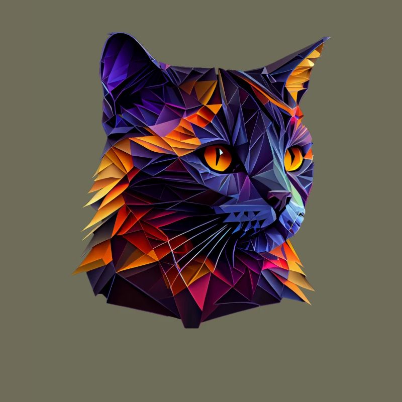 Chaton Chaton Chat Polygone Chat