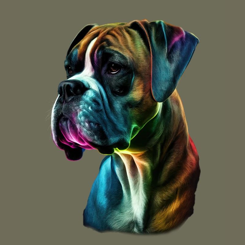 Boxer Hund bunt