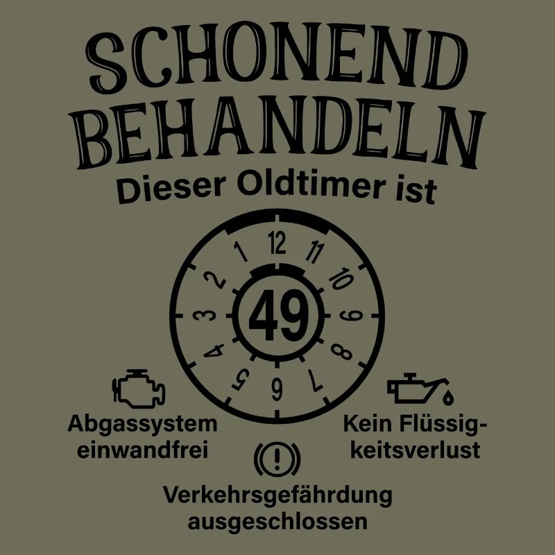 49. Geburtstag Schonend Behandeln Oldtimer Ist 49