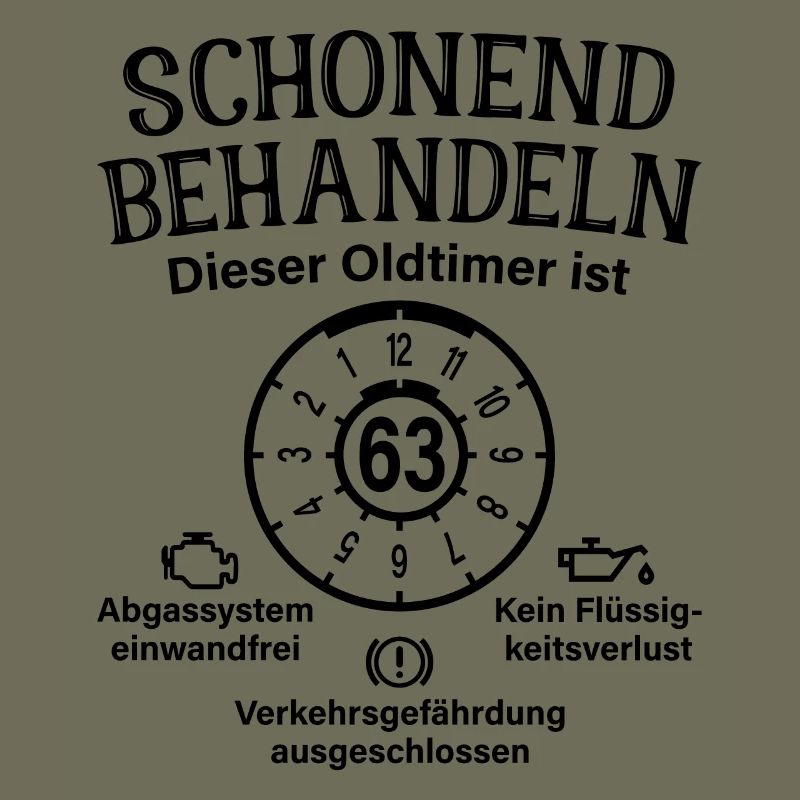 63. Geburtstag Schonend Behandeln Oldtimer Ist 63