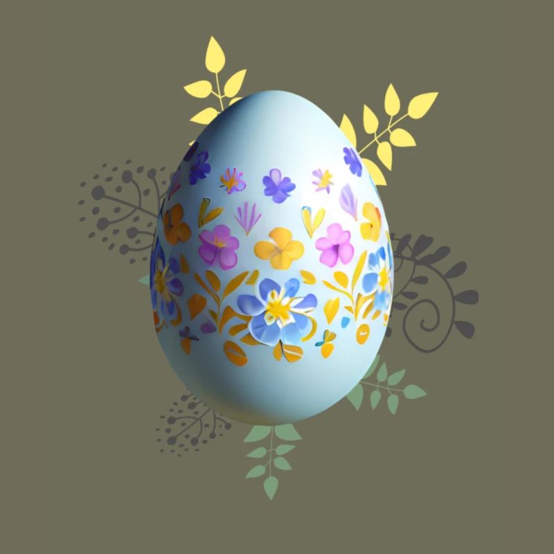 Floral Easter Egg