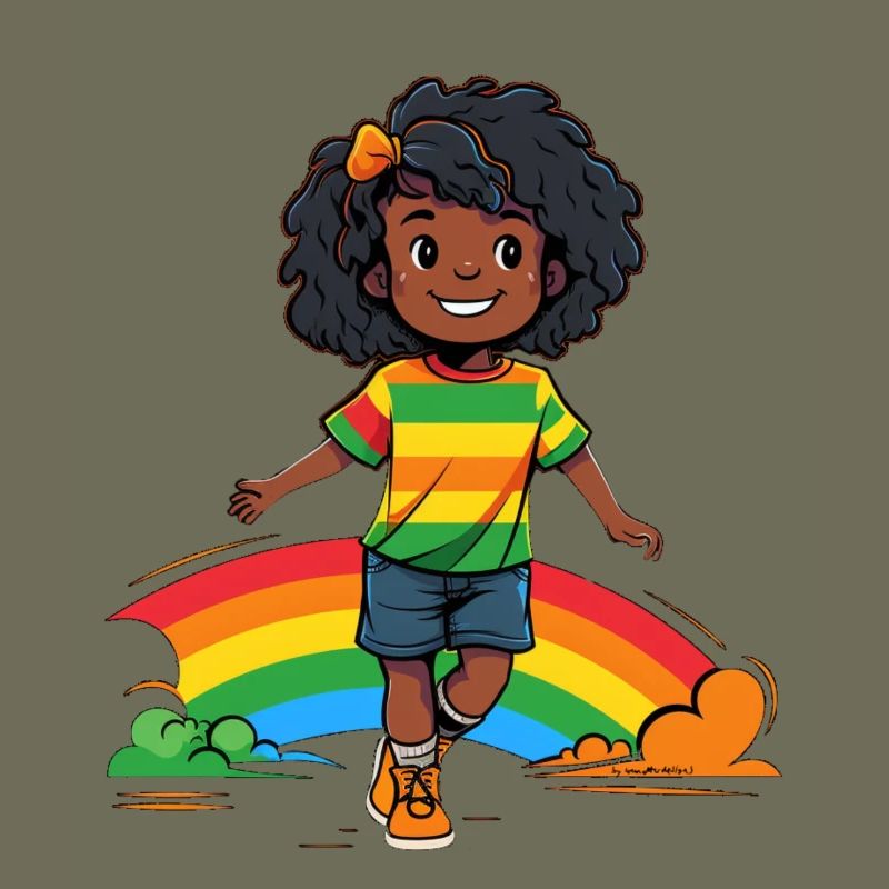 Lebendige Regenbogen Kinderdesign