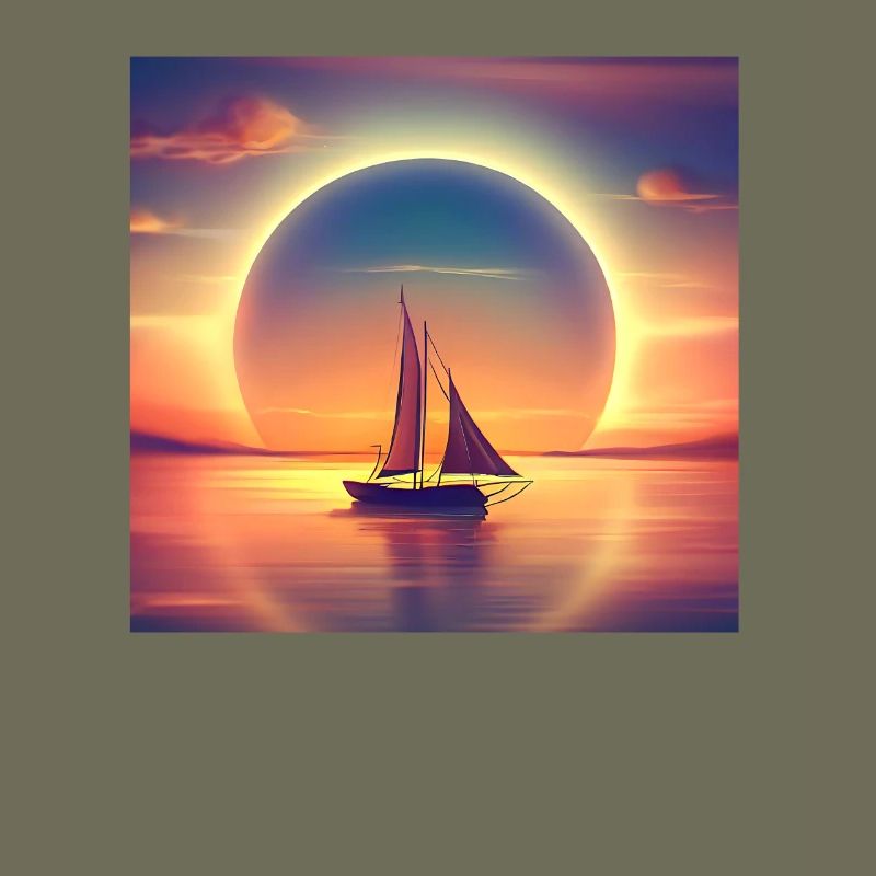 Sailboat sails into the sunset Angular