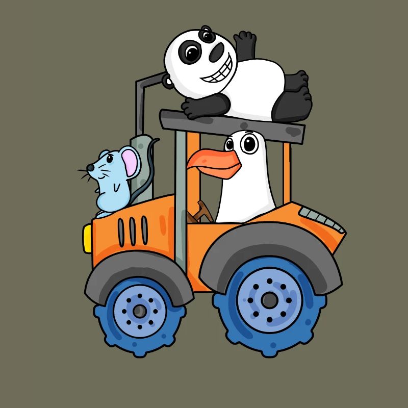 Tractor Tractor Cute Animals
