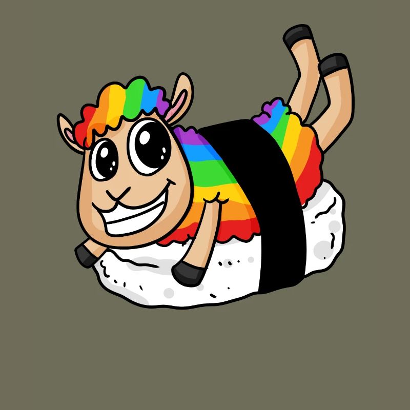 Regenbogen Sushi Schaf