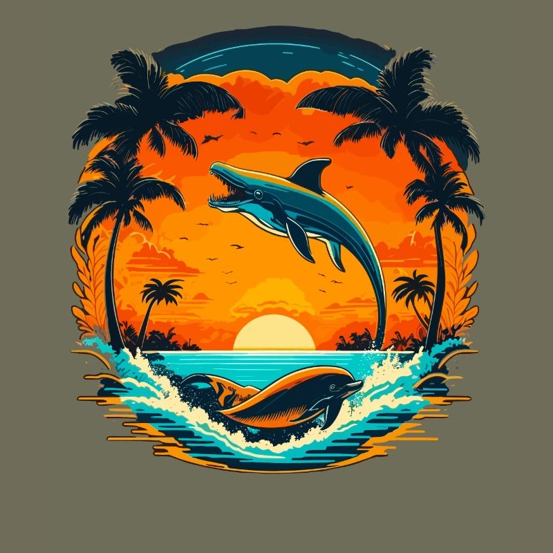 Dauphin Coucher de soleil d’été
