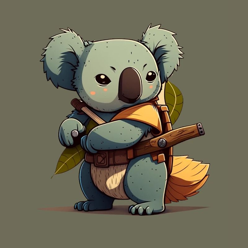 Koala als Samurai