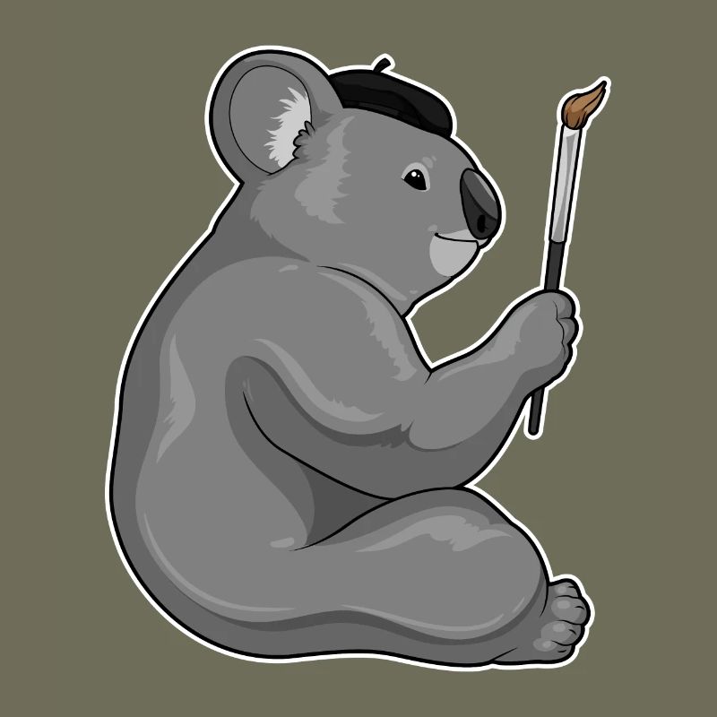 Koala Malen Pinsel