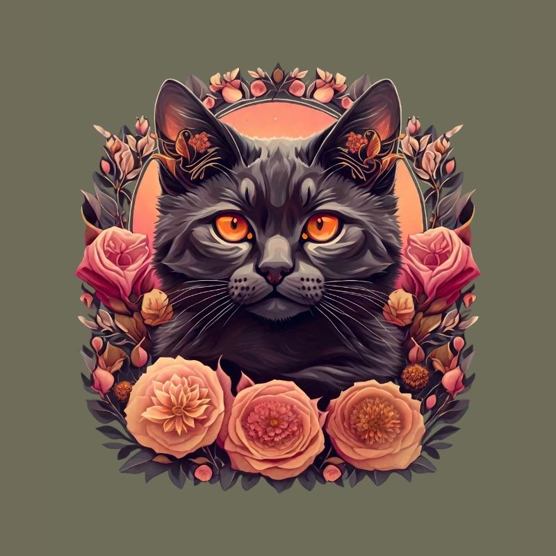 Floral Katze
