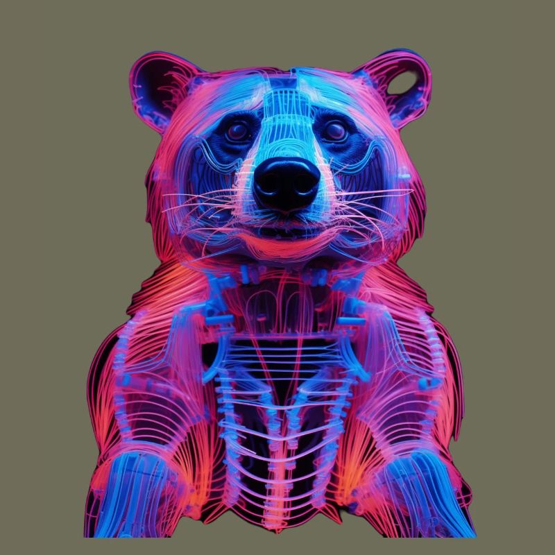 Neon-Hirschkäfer Design