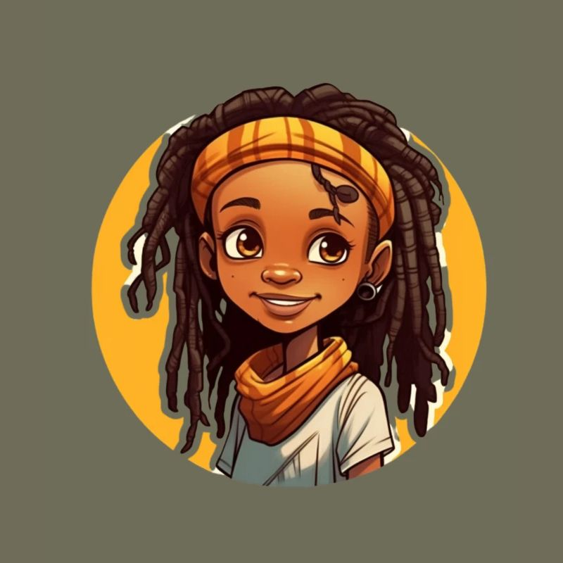 Style décontracté avec des dreadlocks avec un couvre-chef coloré