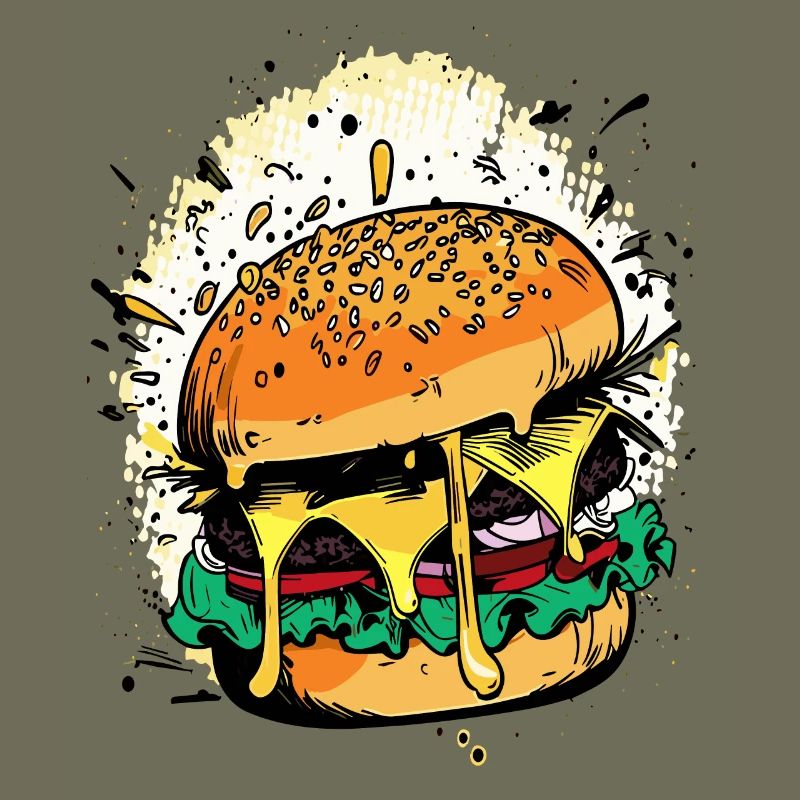 Cheeseburger Comic Burger