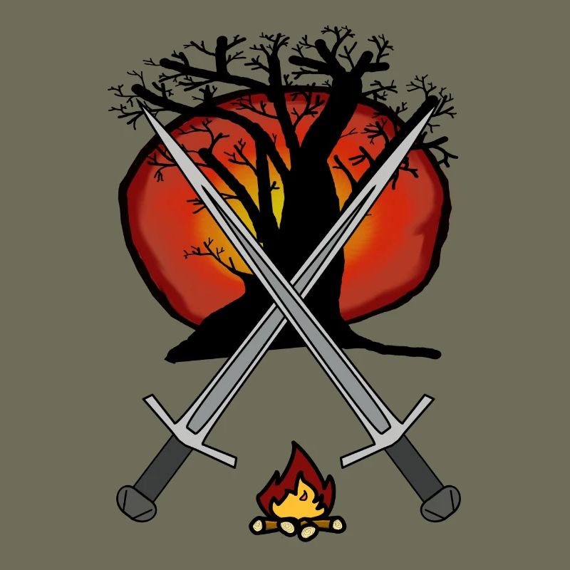 Épée médiévale Épées Guerrier de feu de camp