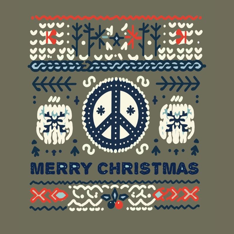 Ugly Christmas Peace Knitting Pattern