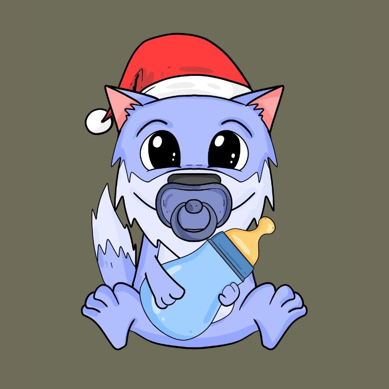 Bébé loup Noël