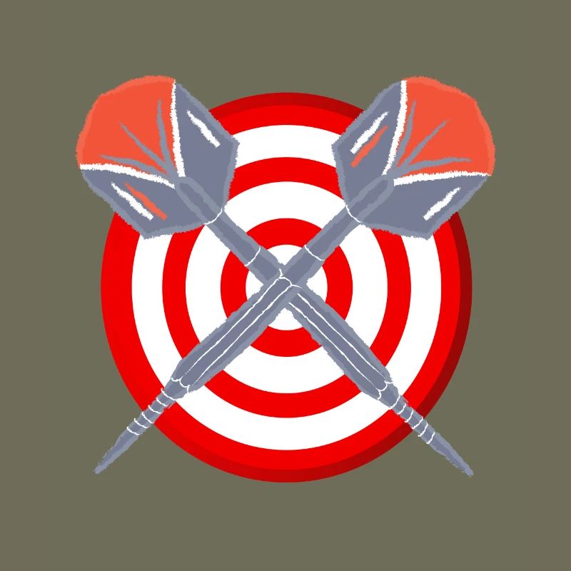 Motif croix de cible en fléchette
