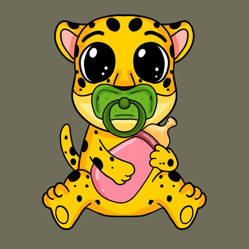Motif de bébé guépard