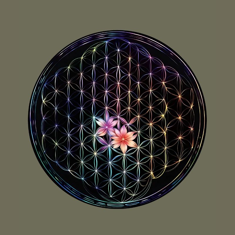 Regenbogen Lebensblume Design