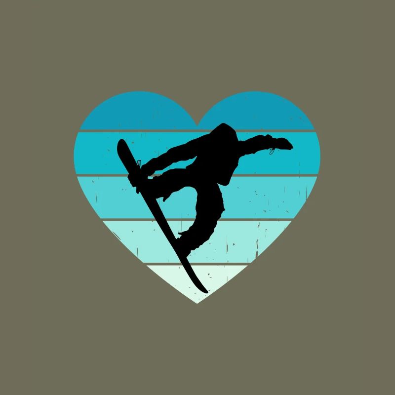 Ich liebe Snowboard Halfpipe Tricks Wintersport