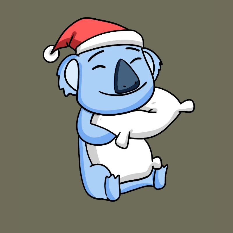 Koala Mignon Fatigué Noël