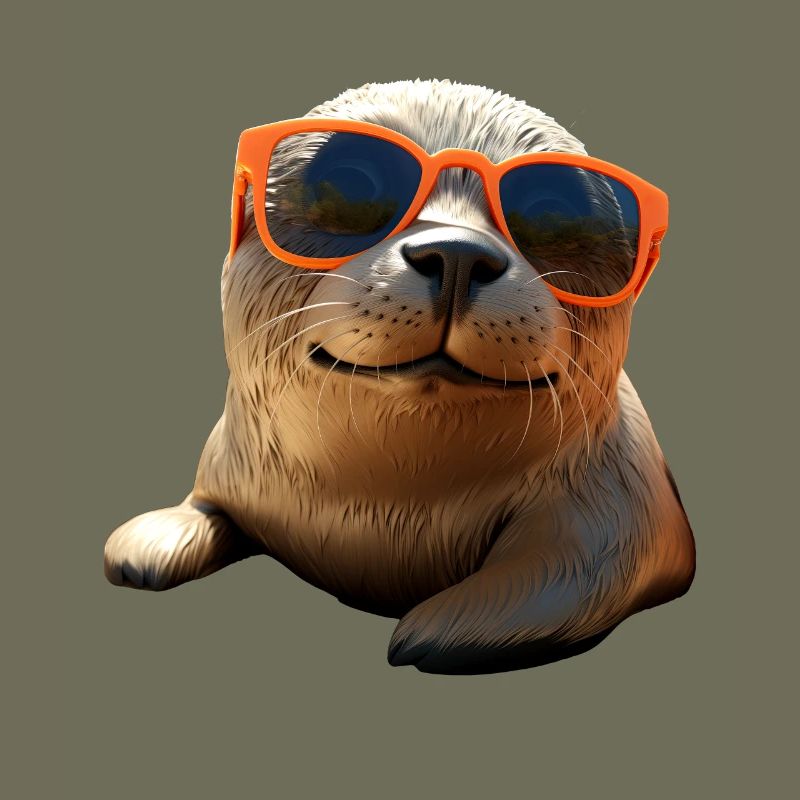 Phoque avec lunettes de soleil Phoque Morse Phoques mignons
