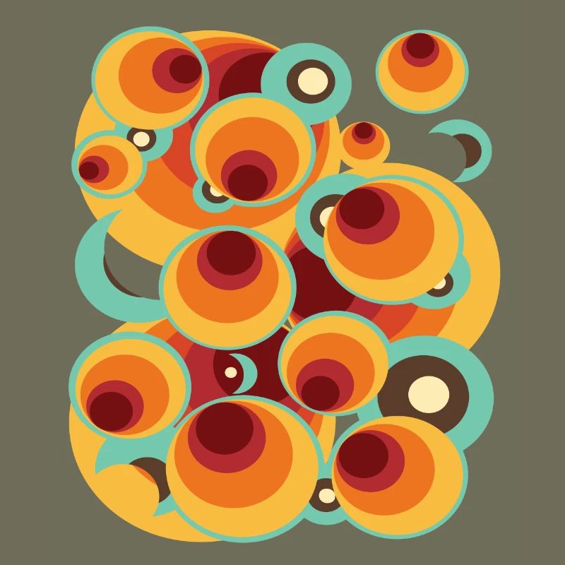 Abstract Polka Dot Ball Circle Pattern