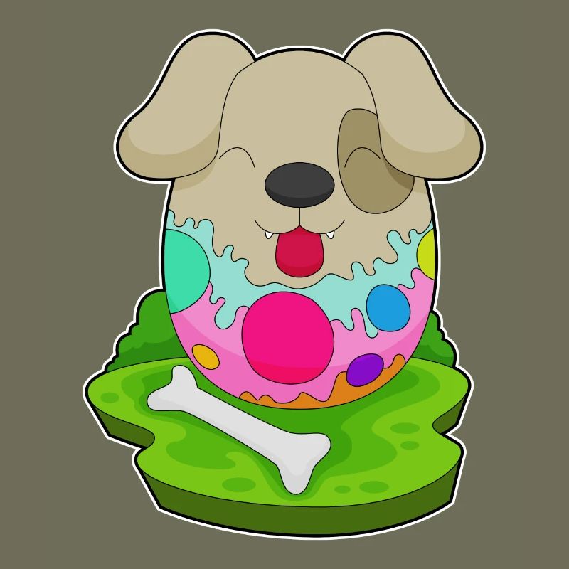 Hund Ostern Osterei