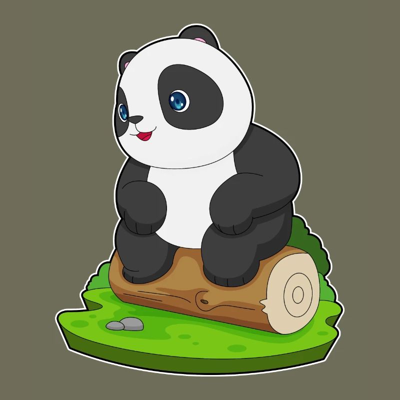 Panda Baumstamm