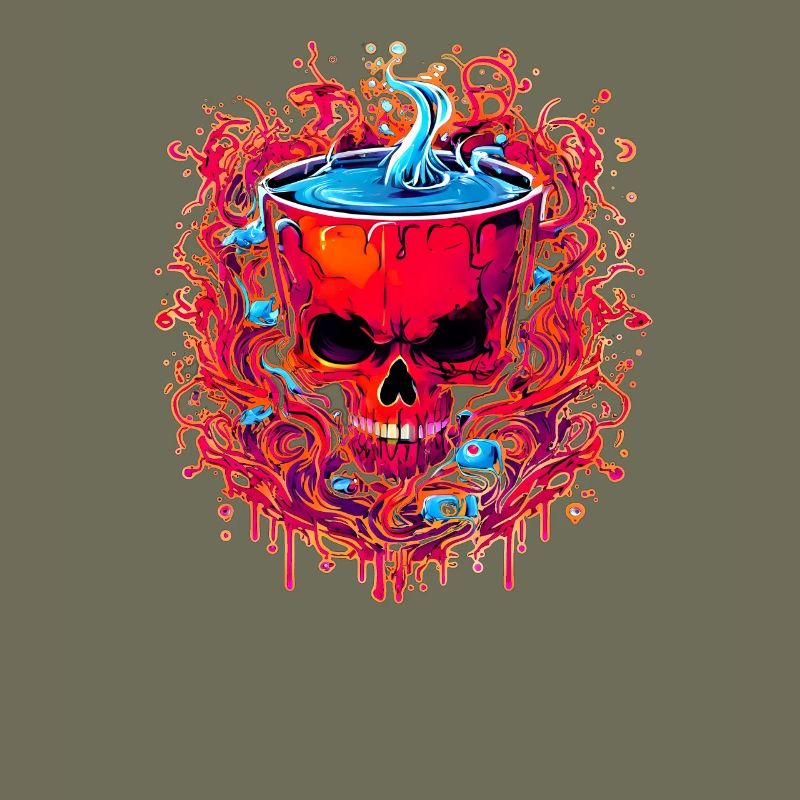 A devilish drink in a skull cup