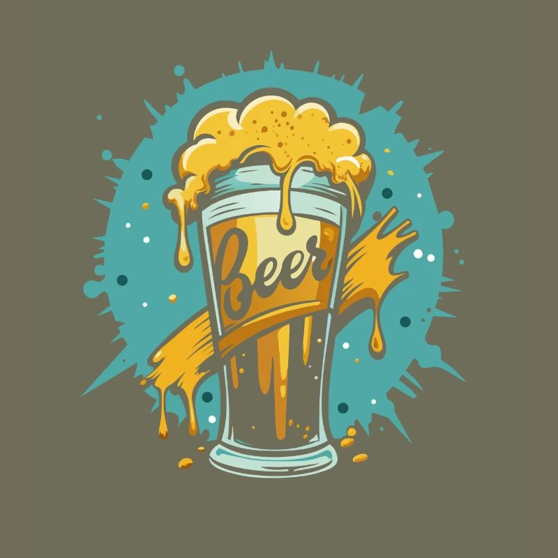 Graphique d’éclaboussures de bière mousseuse