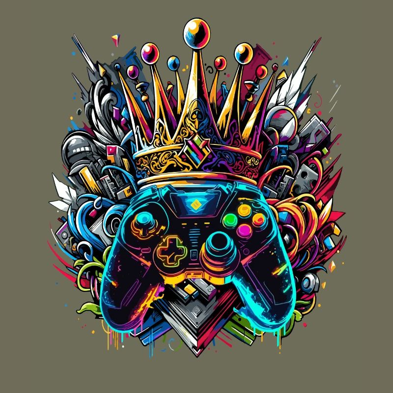 Königlicher Graffiti Gaming Controller