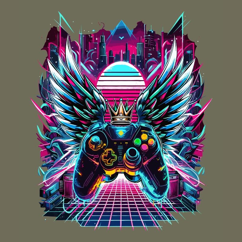 Manette Synthwave Sunset Gamer