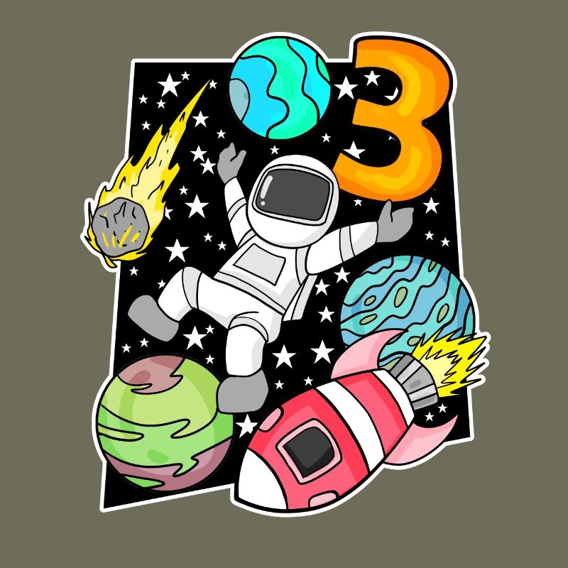 3 Birthday Boy Astronaut