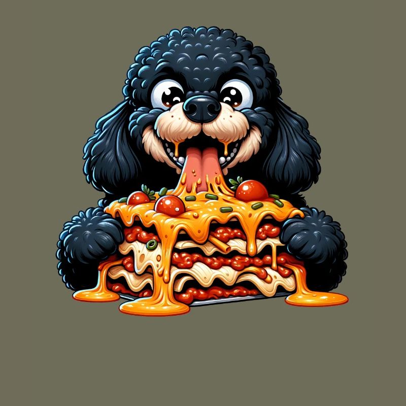 Black Poodle Loves Lasagna Comic