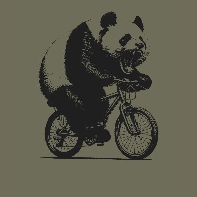 Radfahrender Panda
