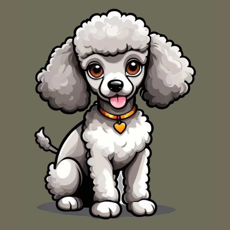 Caniche cœur doré