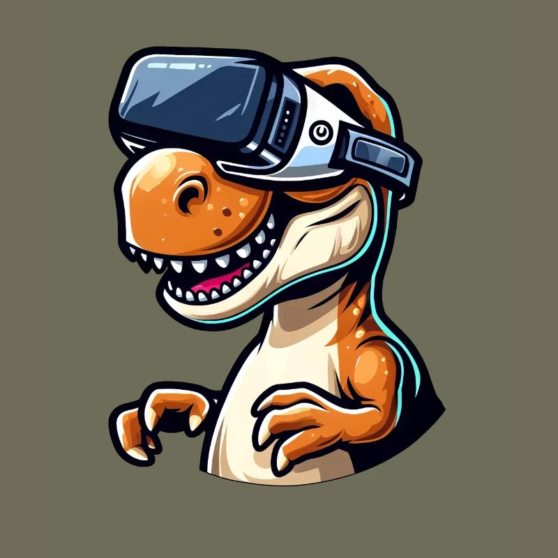 Funny T-Rex Dinosaur VR Virtual Reality Fun