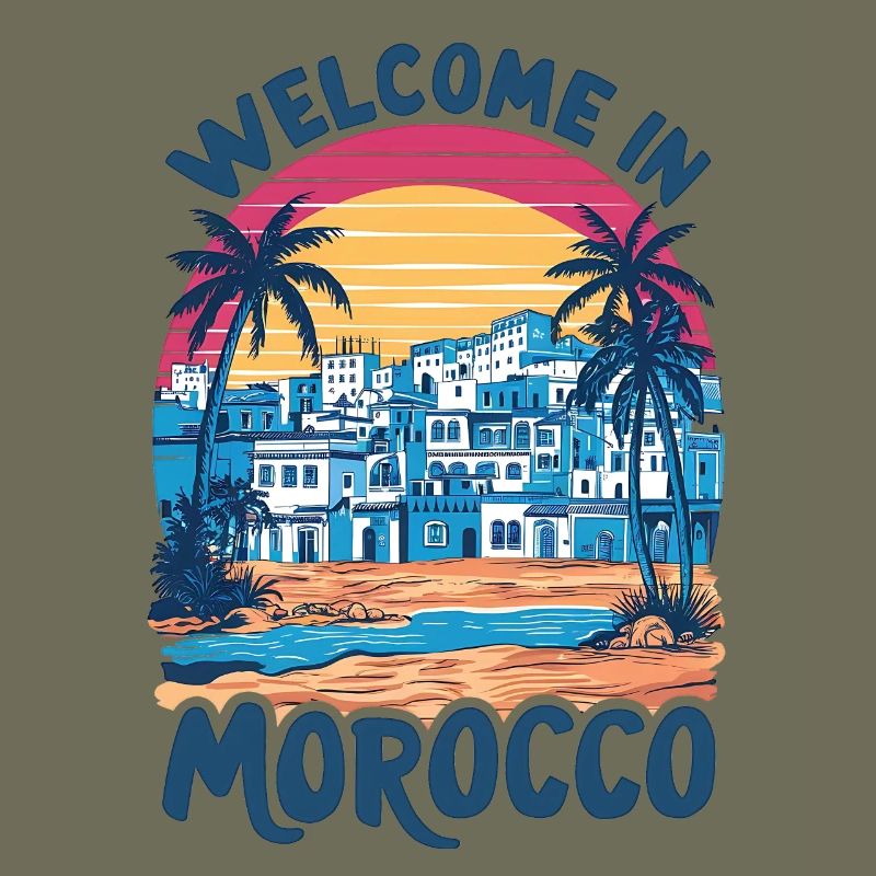 Sunset over Moroccan Village