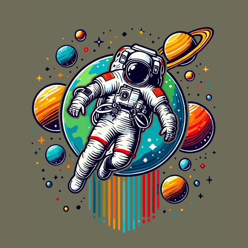 Astronautes rétro Space Planet Design