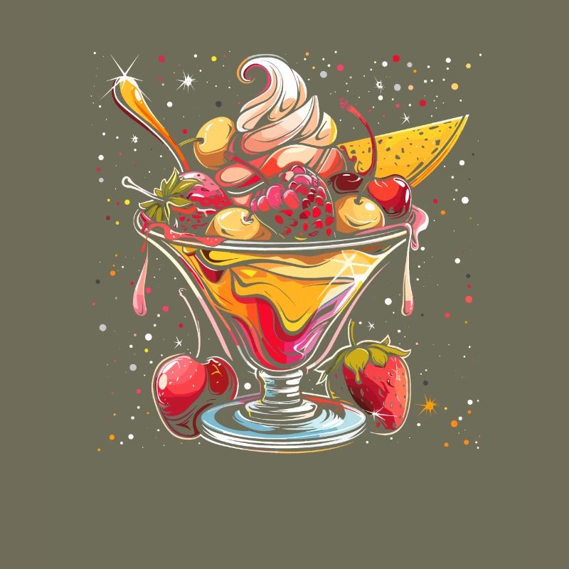 Ice cream sundae graphic