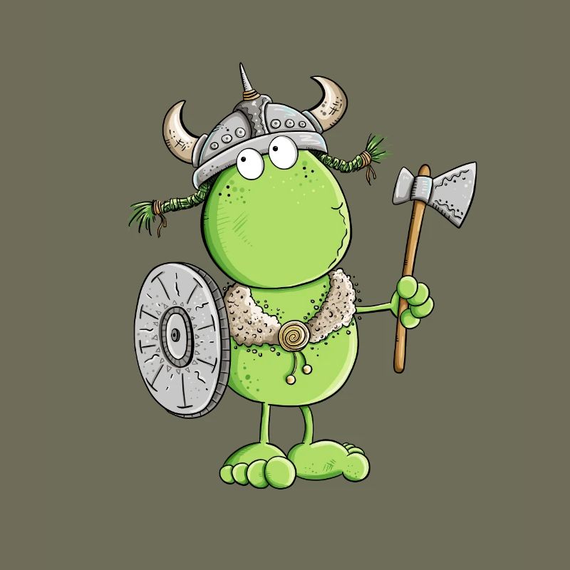 Lustiger Frosch Wikinger