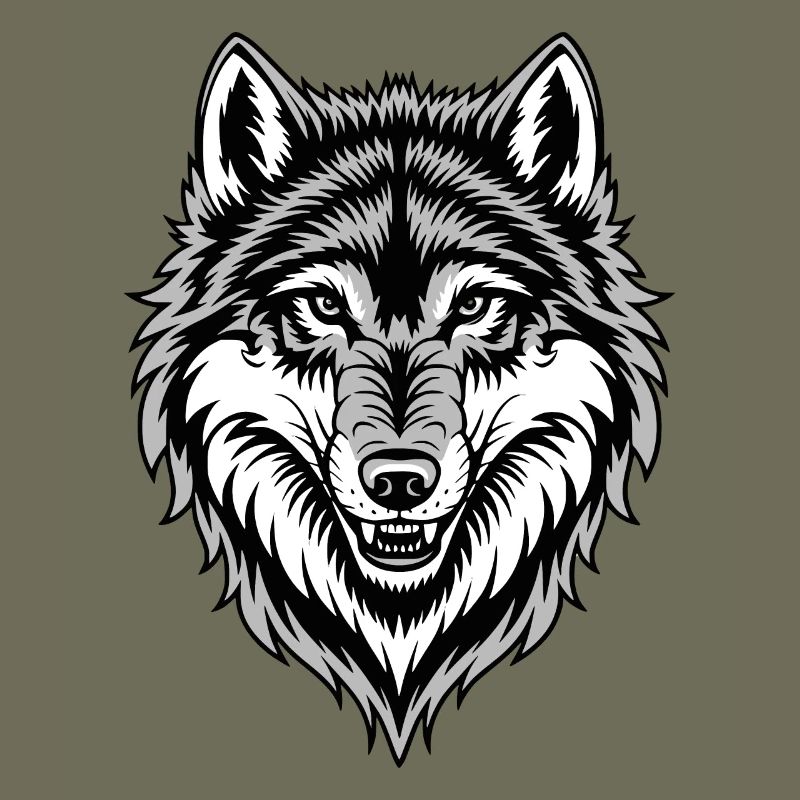Wolf costume blue wolf head werewolf and