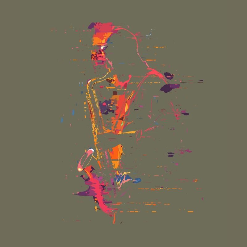 Saxophonist Synthwave