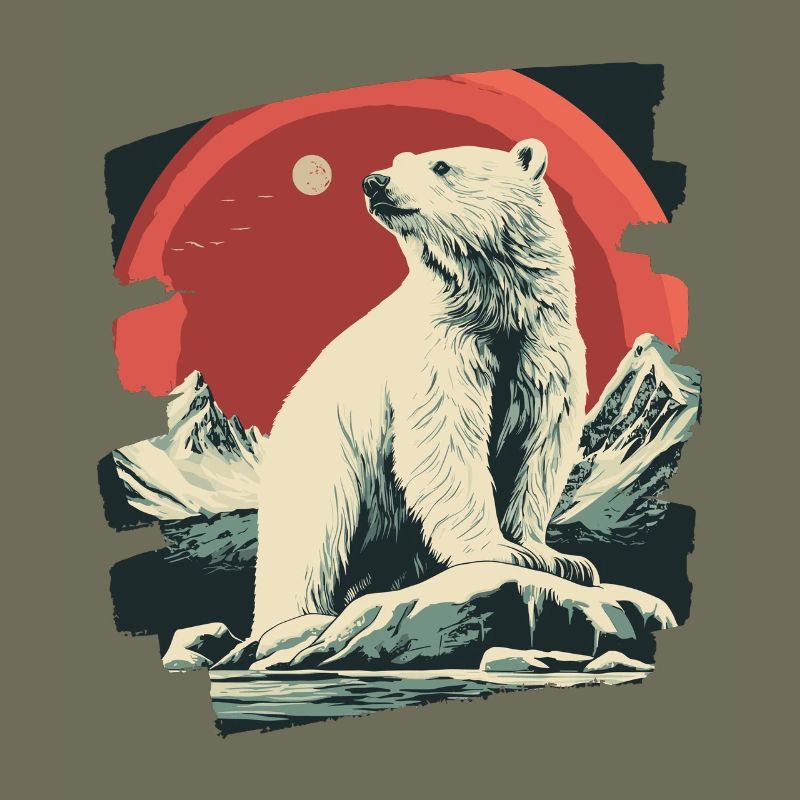 Eisiger Bär Retro