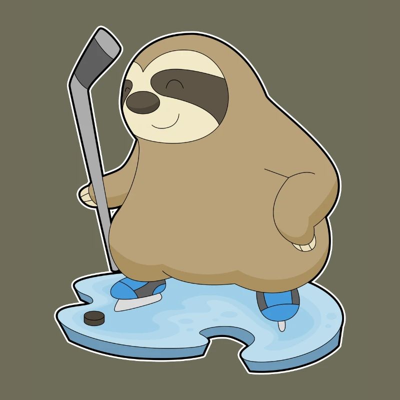 Faultier Eishockey Eishockeyschläger