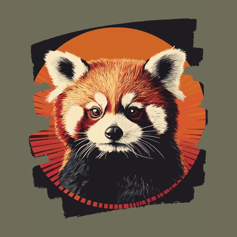 Roter Panda Retro