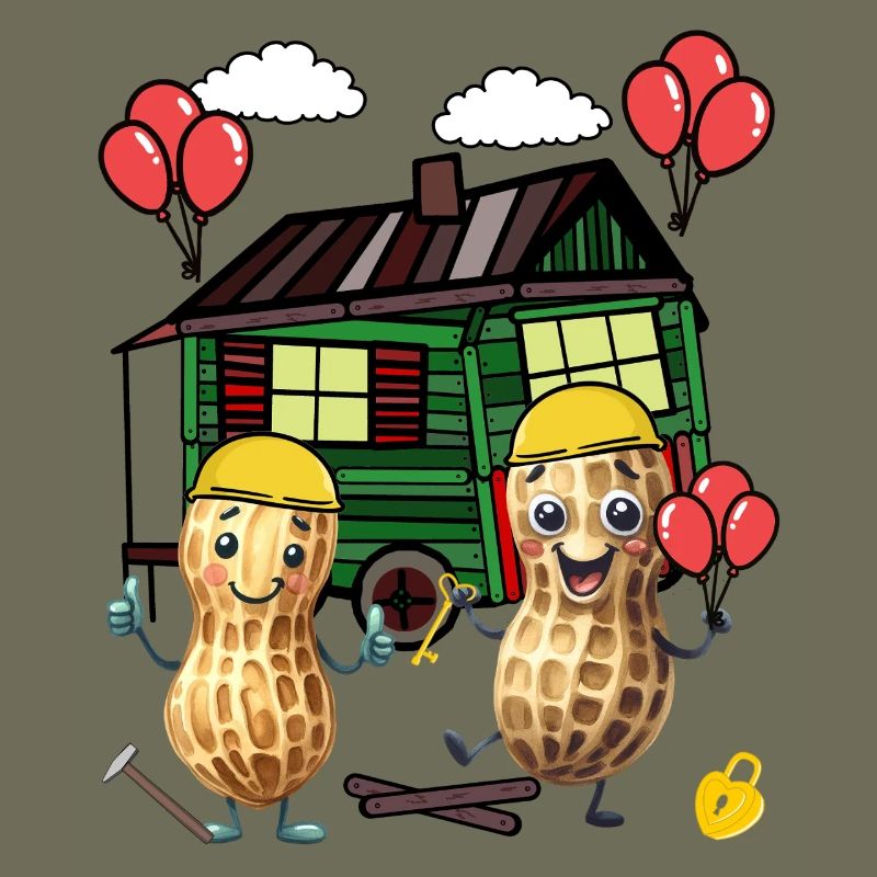 Peanuts Constructeur de maison Constructeur Remorque de construction Maison propre Maison